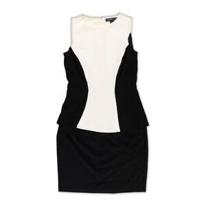 American Living Womens Colorblocked Sheath Dress, Black, NWT